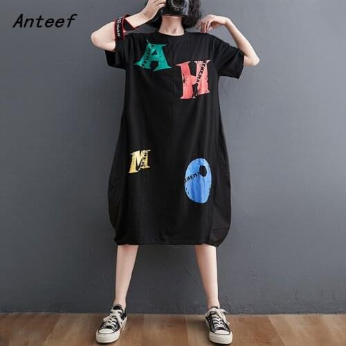 Short sleeve black cotton vintage dresses for women casual loose midi woman summer dress elegant clothes 2021