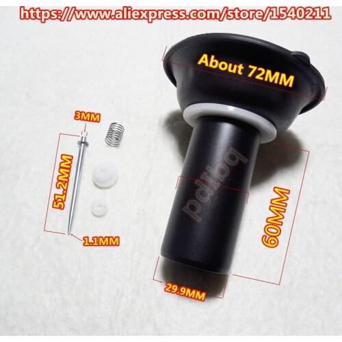 1PCS $ 14.5)29.9MM diamete YM Vmax1200/VMX12 Motorbike Mikuni carburetor vacuum diaphragm plunger assembly (With Jet needle)