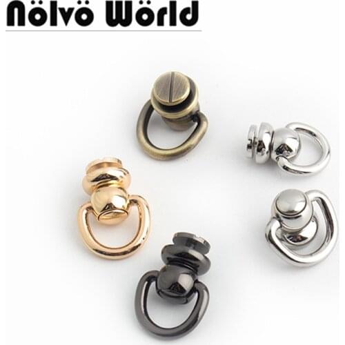 2pcs 30pcs 5colosr High quality Copper screws Round Head Solid Nail Leather Screw Rivet Bags Decoration Chain no hook bag