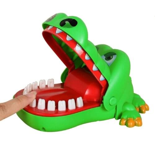 2019Mouth Bite Finger Toy Large Crocodile Pulling Teeth Bar Games Toys Kids Funny Toy For Children Gift