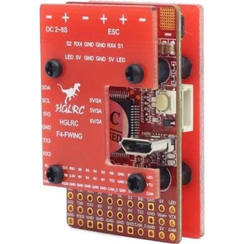 20X20mm HGLRC F4 WING Flight Controller STM32F405 2-8S Integrated 6V/3A BEC PDB For RC Airplane Fixed-Wing FPV Drones DIY Parts