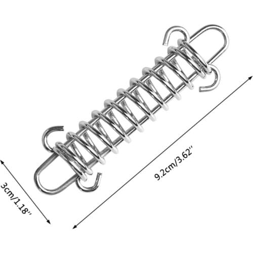 5 Pcs Steel Tent Rope Tightener with Carabiner Clips Cord Adjuster Tensioner Outdoor Camping Windproof Spring Tent Buckle