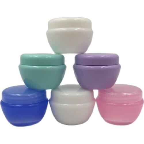 50sets 10g Small mushroom Cosmetic Bottles Small Plastic Containers for Facial Cream Sample Packaging Jars