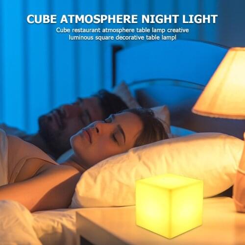 6 INCH LED Cube Night Light Glow Lamp Waterproof Rechargeable LED Lighting Remote Control Children Bedroom Cute Night Lamp