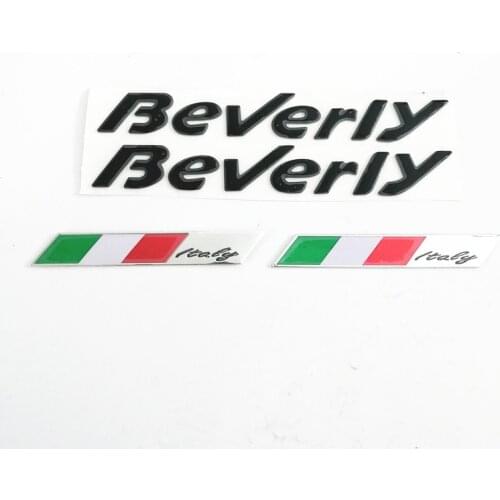 Black Motorcycle Raise 3D Emblem Italian Badge Sticker Decal FOR PIAGGIO Beverly 500