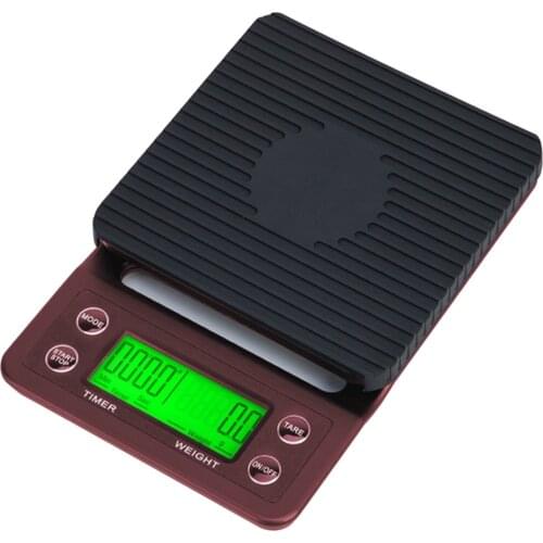 Digital Hand Drip Coffee Scale with Timer Pour Over Coffee Scale Timer with Back-Lit LCD Display 5kg/0.1g