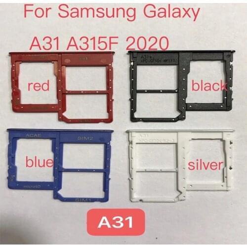 For Samsung Galaxy A31 A315F 2020 Sim Card Reader Holder Dual Sim Card Tray Holder Slot Adapter
