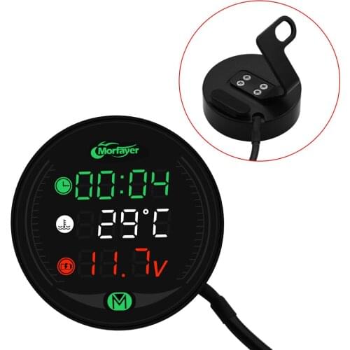 For Suzuki 600 750 KATANA GSXS1000 RM250 RMX250 DRZ400SM Motorcycle Tester LED Display Waterproof Voltmeter Multifunction Meter
