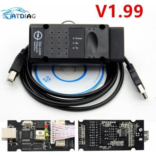 Newest Op com V1.99 with PIC18F458 FTDI op-com OBD2 Auto Diagnostic tool for Opel OPCOM CAN BUS V1.7 can be flash update
