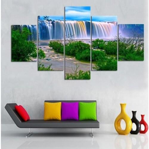 Natural scenery waterfall Diy Diamond Painting 5 Piece Full Square Round Drill Diamond Embroidery Sale Mosaic Needlework AA2160