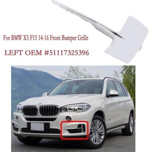 Left Side forBMW X5 F15 14-16 Front Lower Bumper Trim Step Pad Grille Grill