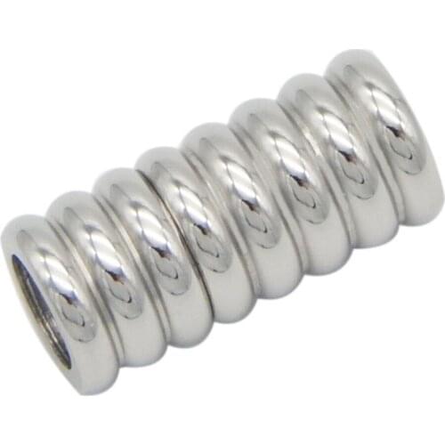 20pcs/lot hole:4/5/6mm Stainless Steel Magnetic Clasps Charms Connector Buckle For Diy Leather Bracelets Rope Jewelry Making