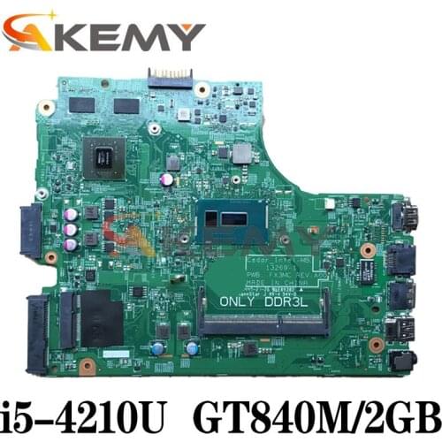 Brand NEW I5-4210U GT840M 2G For DELL Inspiron 3543 3443 3542 3442 Motherboard 13269-1 FX3MC CN-066KRV 66KRV Mainboard 100%Test