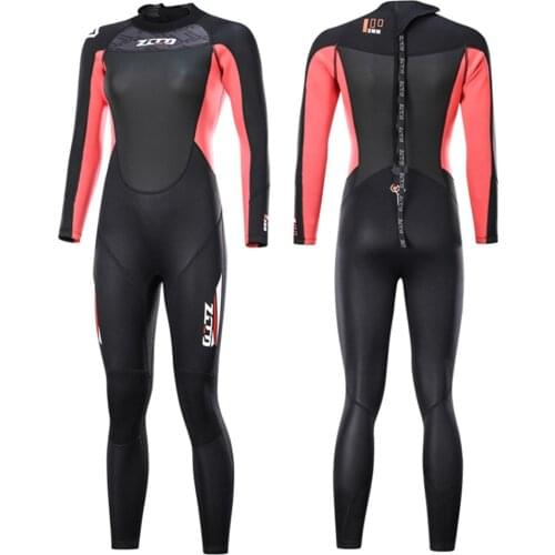 Neoprene Suit Women 3mm Underwater Fishing Gun Body Suit Kitesurf Surfing Spearfishing Wetsuit Equipment Clothes Orange Red