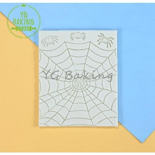 New 2 Styles Halloween Spider & Spider Web Silicone Mold Craft Chocolate Cake Mould Fondant Cake Decorating Tools Bakeware