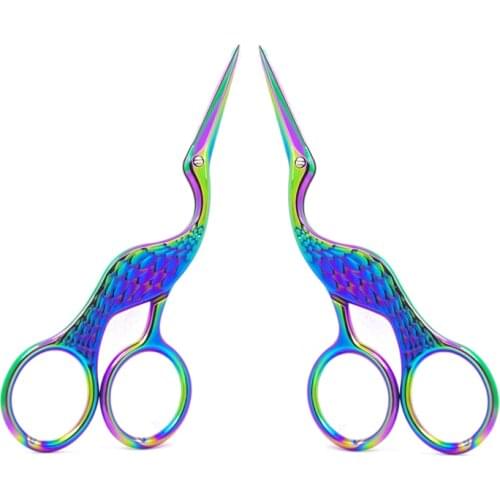 Fabric Scissor Sewing Retro European Handicraft DIY Tool Accessories Heron Embroidery Scissors Crane Shaped Cross Tailor Scissor