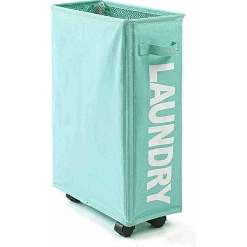 Household cloth clothes dirty clothes box storage basket hamper clothing foldable wheel laundry basket clothes
