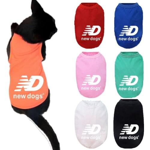 Pet clothes New trendy brand spring and summer dog clothes dog vest shirt T-shirt 100% pure cotton breathable anti-hair loss