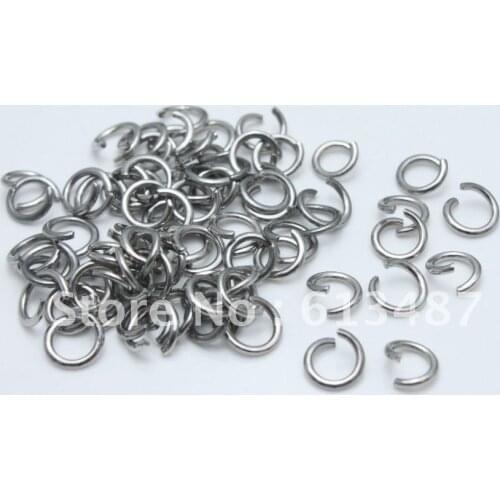 Wholesale Jewelry Accessory Necklace Fingdings 500pcs Strong 316L Stainless steel Jump Ring 1x6mm/1x8mm FREE SHIPPING