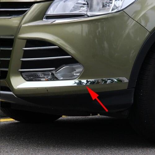 Front Bumper Side Trims For Ford Kuga Escape 2013-2016 Chrome Protection Cover Decoration