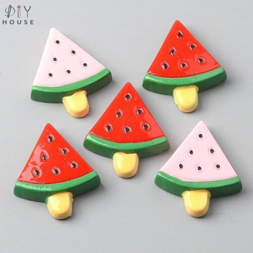 10/20/30Pcs Simulation Fruit Watermelon Flatback Planar Resin DIY Craft Supplies Phone Shell Decor Materials Hair Accessories