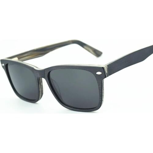 Polarized Sunglasses For men Driving Fashion Brand Women Square Mirror Sun Glasses Male With Box Accessories imitation Wooden