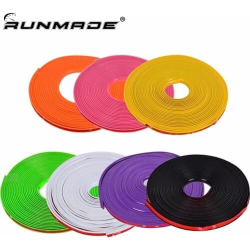 Runmade 8M Car Hub Trim Decoration Anti-Collision Strip Wheel Rim Protector Ring Wheel Tire Edge Changer Guard Stickers