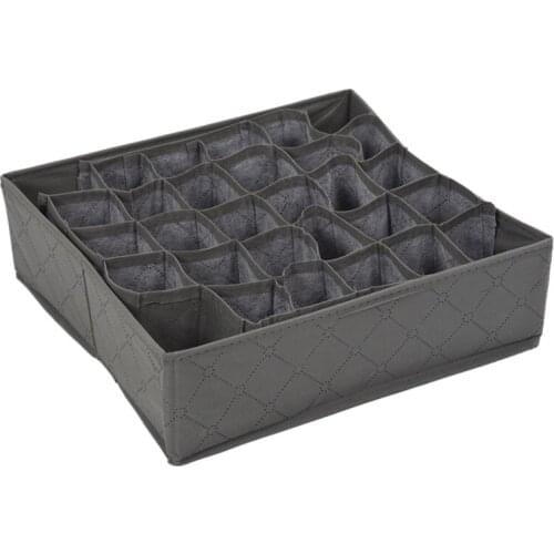 SHGO HOT-30 Cell Bamboo Charcoal Underwear Bar Ties Socks Drawer Closet Organizer Storage Box