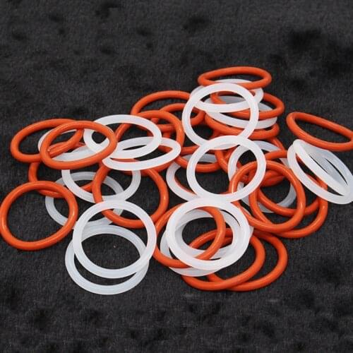 50pcs Red/White VMQ Silicone O Ring Gasket CS1.8mm OD10.6/11.2/11.8/12.5/13.2/14/15/16/17/18/19mm Food Grade Washers O-Ring Seal