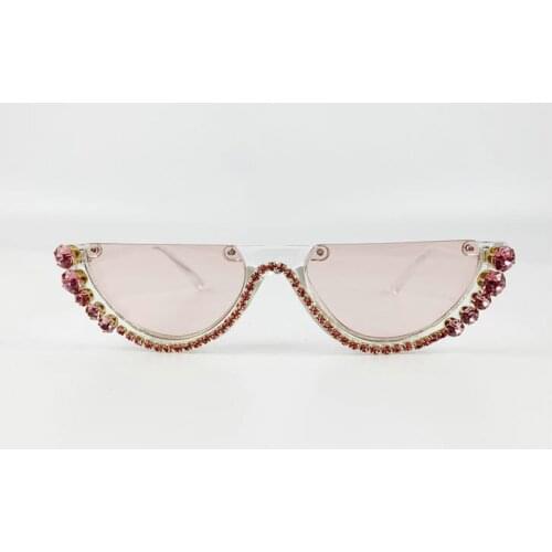 Crystal Luxury sunglasses women Rhinestone UV400 Sexy woman Shades for women Sunglasses UV400 2019 new candy color Glasses NX