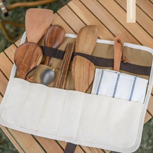 Outdoor Picnic BBQ Storage Pack Holder Camping Tableware Cutlery Storage Bag Chopsticks Spoon Fork Organizer Camping and Hiking