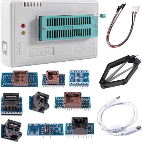 USB Universal Programmer TL866II Plus Programmer Flash Programmer for EEPROM Flash 8051 AVR MCU GAL PIC with 10 Adapter
