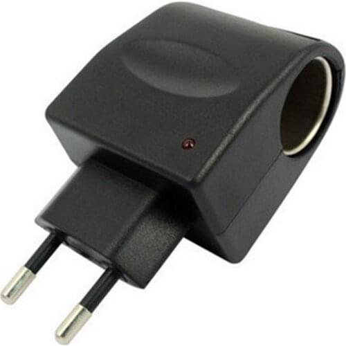 Domestic AC/DC Car Lighter Converter Socket Adapter 220 V12V Balck