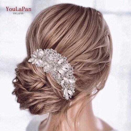 YouLaPan HP300 Bridal Hair Comb Hair Accessories for Wedding Wholesale Bridal Hair Combs Flower Hair Clip Wedding Tiara