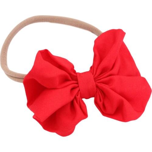 Girl elastic flower headband hair flower hairband nylon bow headband