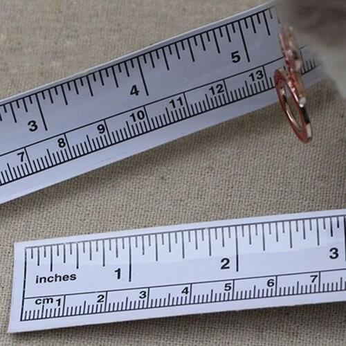 1 x Vinyl Silver Self Adhesive Metric Measure Tape Rulers Sewing Machine Sticker