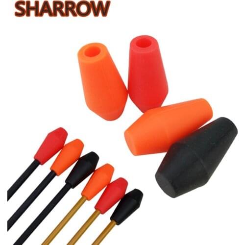 24Pcs Archery Soft Rubber Arrowhead Rubber Arrow Tips Fit 6mm/8mm Arrow Shaft Blunt Broadheads For Shooting Peactice Accessories