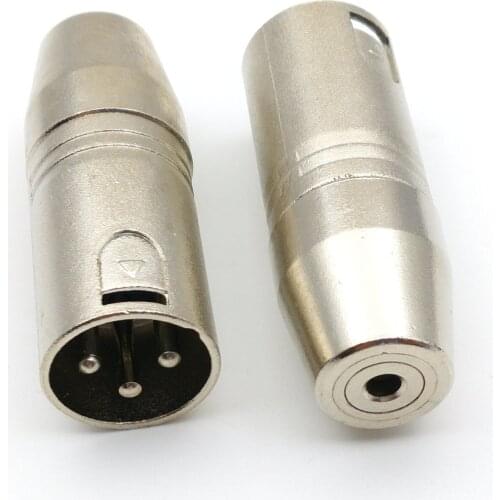 3 pin XLR Audio Male Plug Connector TO 3.5mm stereo socket CONNECTOR New