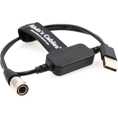 Alvins Cables 4 Pin Male Hirose to Boost 12V USB Power Cable for Sound Devices 688 633/ Zoom F4 F8/ Zaxcom