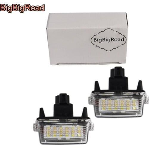 BigBigRoad For Toyota HighLander Kluger 2014 2015 Verso Sportsvan EZ E'Z 2009~2014 LED Car License Plate Light Number Frame Lamp