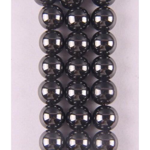 10MM Black Magnetic Hematite Healing Loose Beads 16 Inch Jewelry Making B097