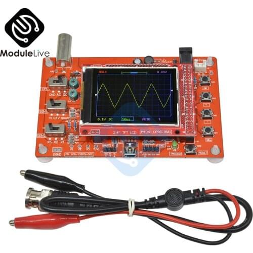 2.4" TFT Digital Oscilloscope Assembled 200KHz Tester 1Msps Matching Wire Bandwidth Probe Electronic Production Suite