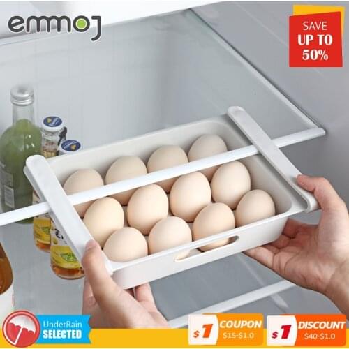 EMMOJ New Kitchen Storage Refrigerator Egg Storage Box Fridge Organizer Refrigerator Container Box Fruit Organizer Storage