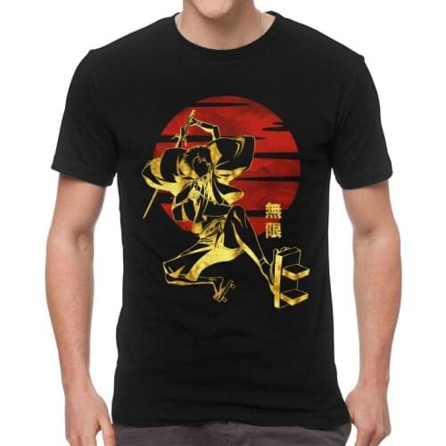 Mens Samurai Champloo Mugen T-Shirt Streetwear Japanese Anime Manga Tshirt Short Sleeve Cool T Shirt Homme Cotton Tee Tops Gift
