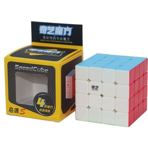 Qiyi 4x4x4 Cube 4x4 62mm Cube Puzzle Black White Professional Speed Cube Magico Educational Toy For Children qiyi Cube