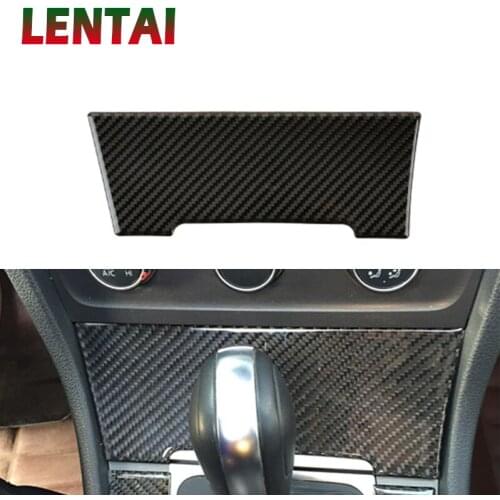 LENTAI 1x Car Carbon Fiber Center Console AC panel Sticker For Volkswagen VW Golf 7 GTI R GTE GTD LHD MK7 2013-2017 Accessories