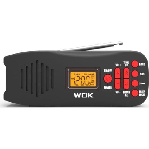 Multifunction Portable LED Mirror Digital Speakers Alarm Clock FM Radio with Emergency power supply Flashlight and antenna