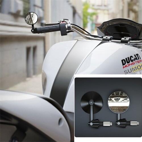 Motorcycle Mirrors Ultra Wide Field of View Modified Accessories Handle End Installation for Kawasaki Honda Suzuki Yamaha KTM