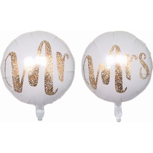 Mr&Mrs Love Ring Aluminum Foil Balloons Decoration Wedding Valentines Day Boys Propose Marriage Party Helium Balloons Supplies