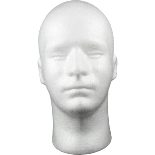 Male Smooth Foam Model Head For Displaying Hair Hats and Hairpieces Mannequin Head Model Wig Hat Glasses Cap Display Head